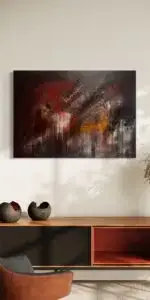 Unikat – ARTWORK | 054-2023 – Feurige Tiefe | 70x100 cm – Bild 4