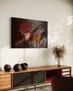 Unikat – ARTWORK | 054-2023 – Feurige Tiefe | 70x100 cm – Bild 3